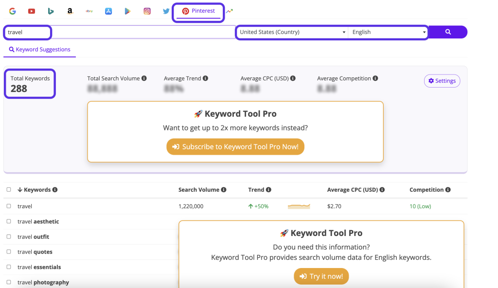 free pinterest keyword research tool