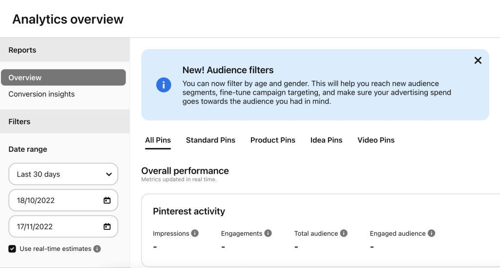 pinterest analytics