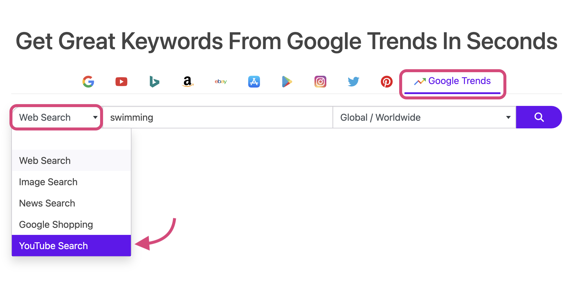 keyword tool for google trends