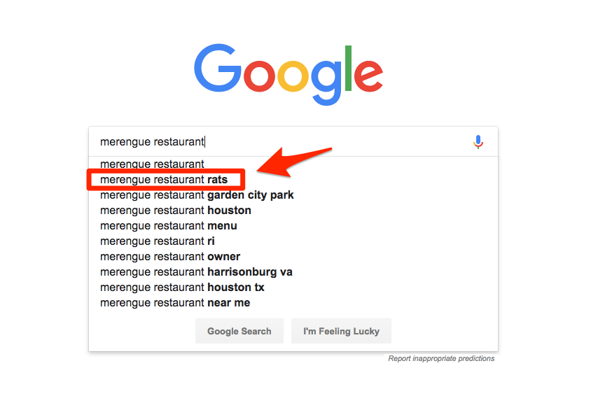 An alternative way to find reviews and online reputation through Google Autocomplete