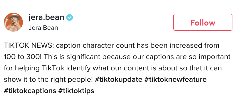 tiktok caption character limit